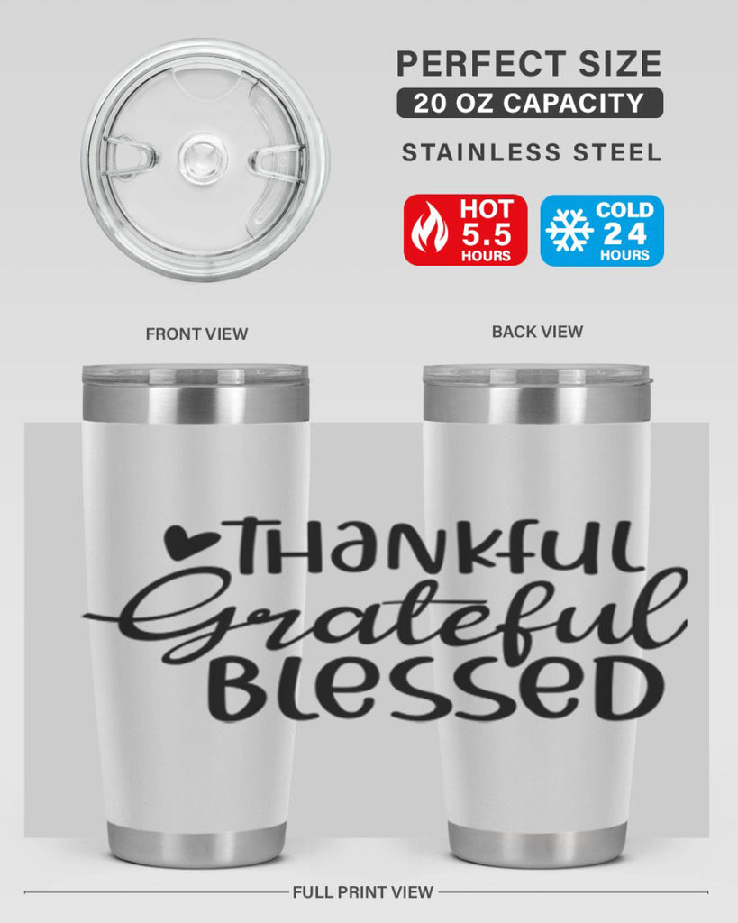 Thankful Grateful Blessed 605#- fall- Tumbler