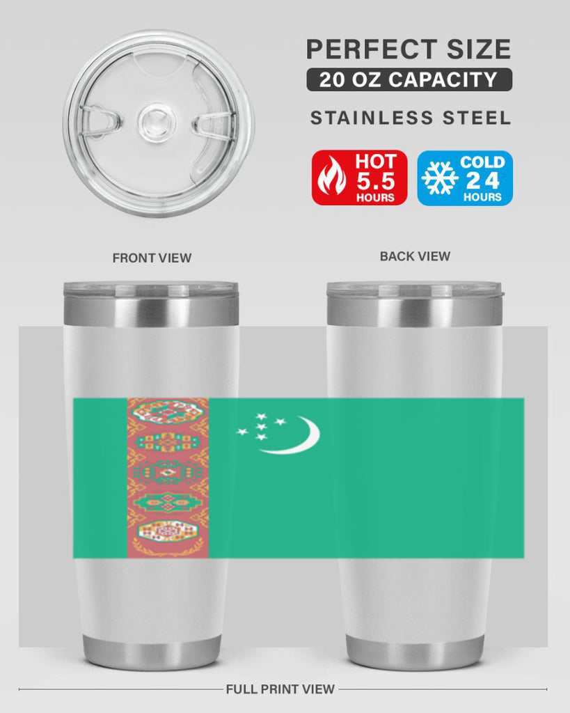 Turkmenistan 16#- world flags- Tumbler