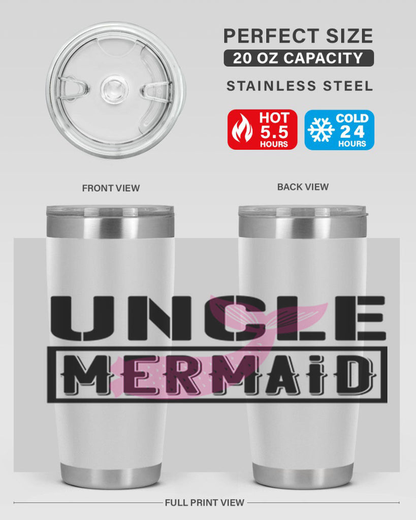 Uncle mermaid 634#- mermaid- Tumbler