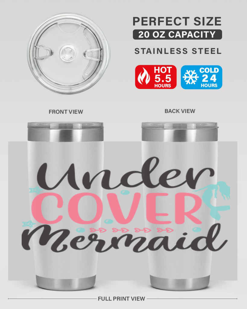 Undercover Mermaid 656#- mermaid- Tumbler