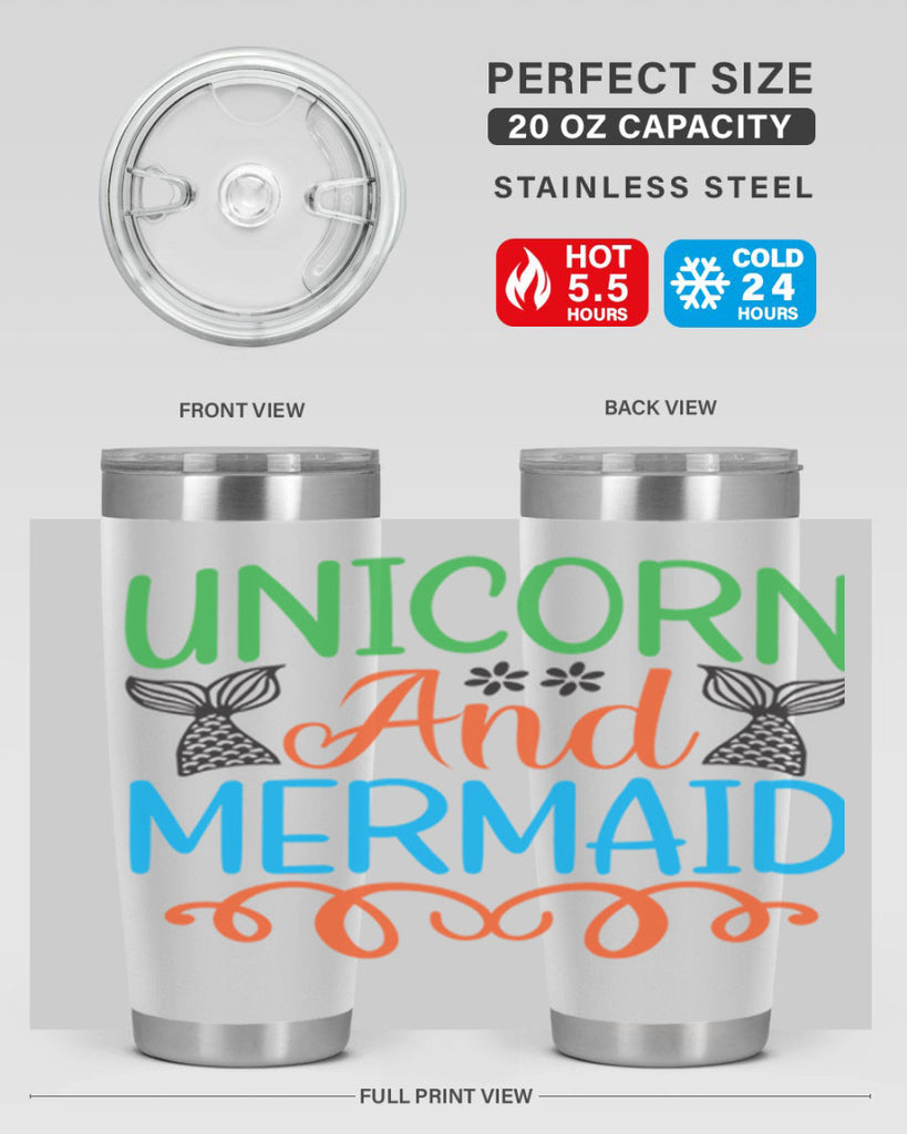 Unicorn And Mermaid 659#- mermaid- Tumbler