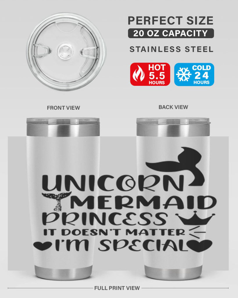 Unicorn Mermaid princess it doesnt 662#- mermaid- Tumbler