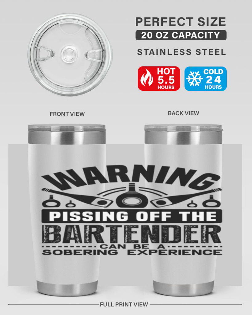 Warning Style 10#- bartender- tumbler