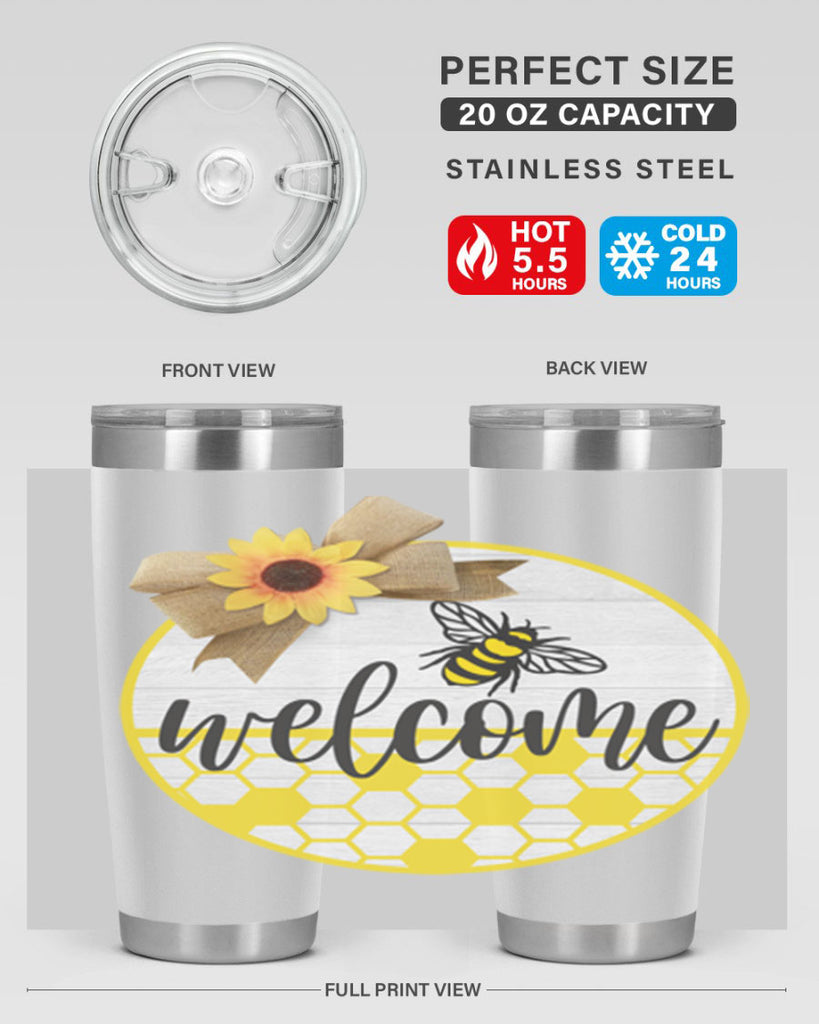 Welcome Bee and hive Mockup566#- spring- Tumbler