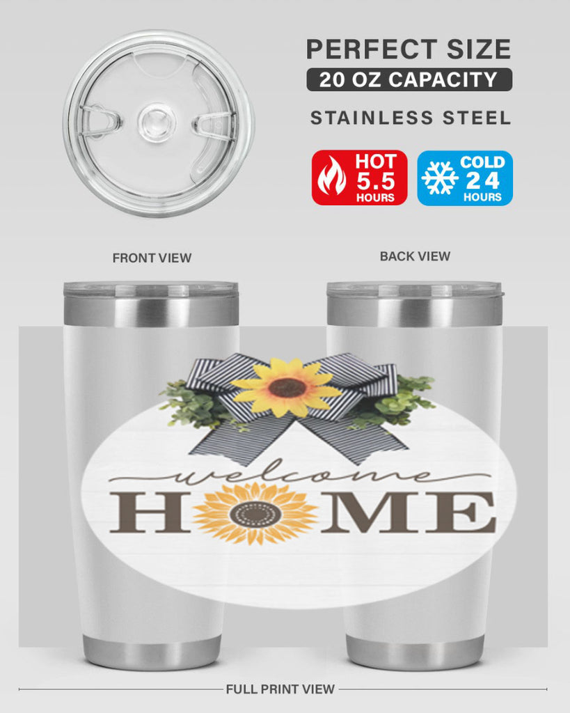 Welcome Home sunflower Mockup572#- spring- Tumbler
