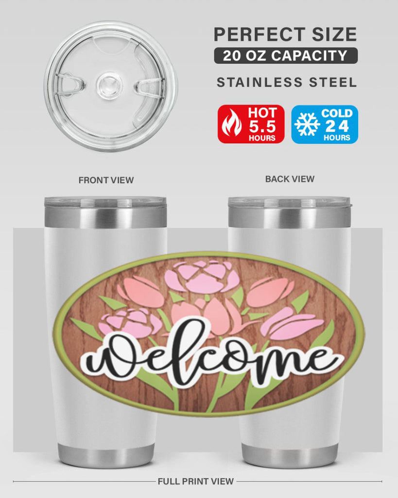 Welcome flowers bouquet Mockup570#- spring- Tumbler