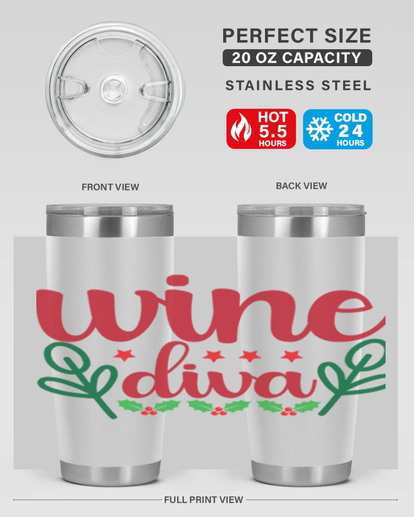 Wine Diva 482#- winter- Tumbler