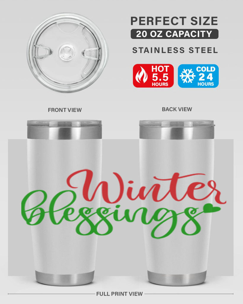 Winter Blessings 492#- winter- Tumbler