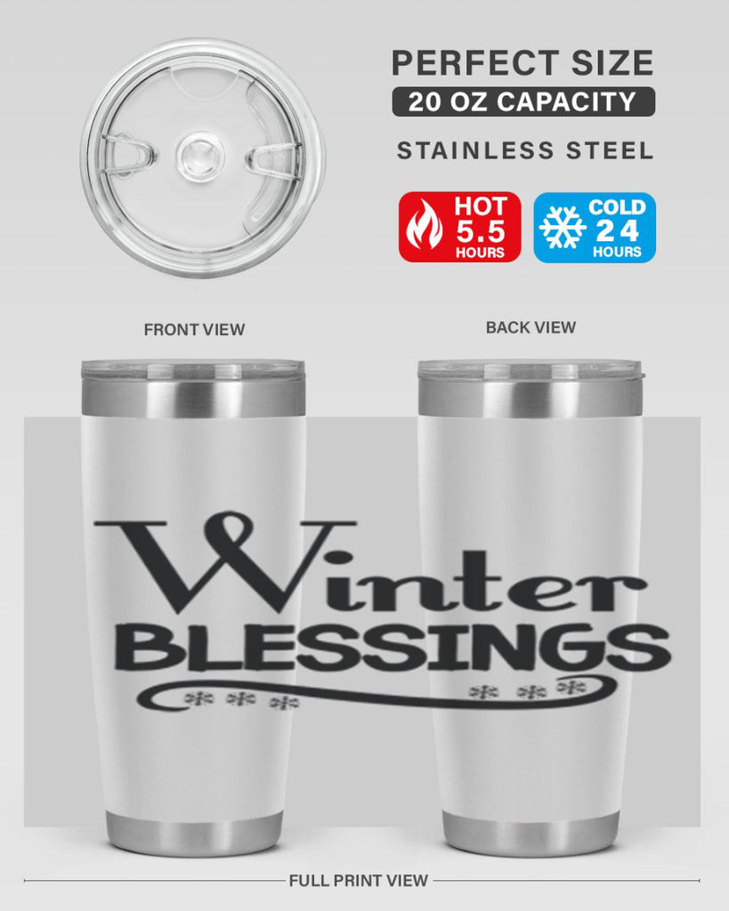 Winter Blessings 493#- winter- Tumbler