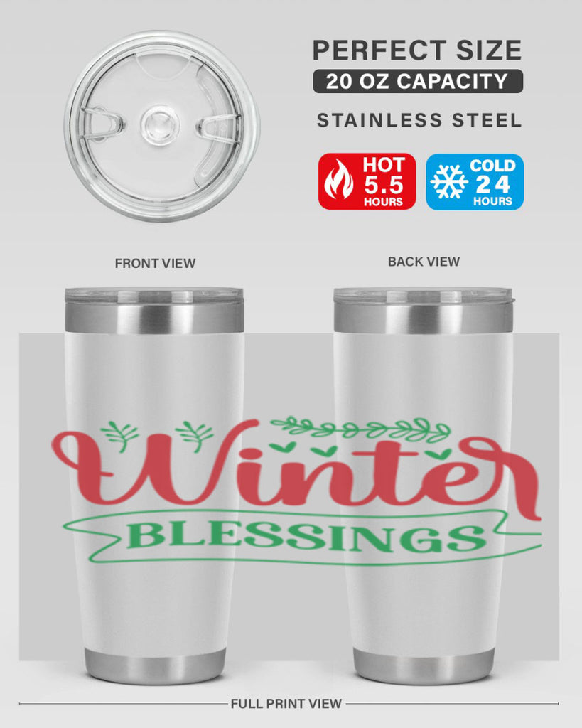 Winter Blessings 494#- winter- Tumbler