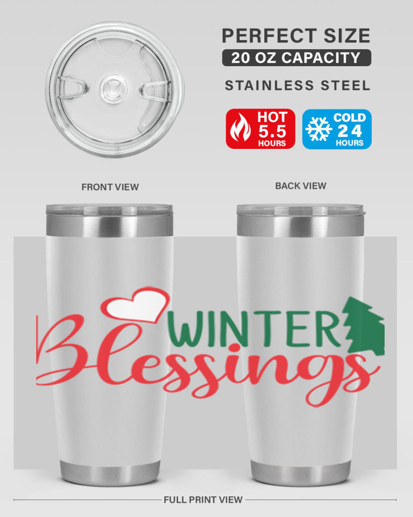 Winter Blessings 546#- winter- Tumbler