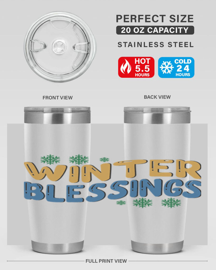 Winter Blessings 547#- winter- Tumbler