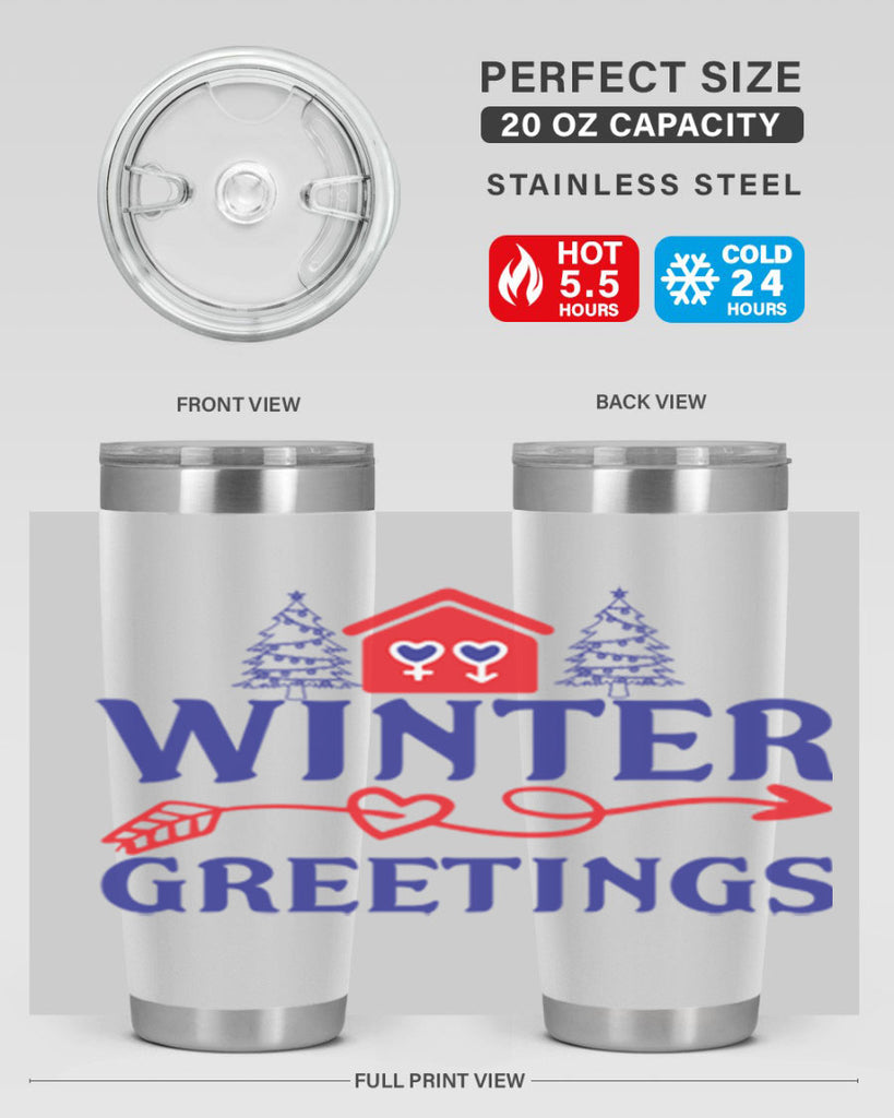 Winter Greetings 551#- winter- Tumbler