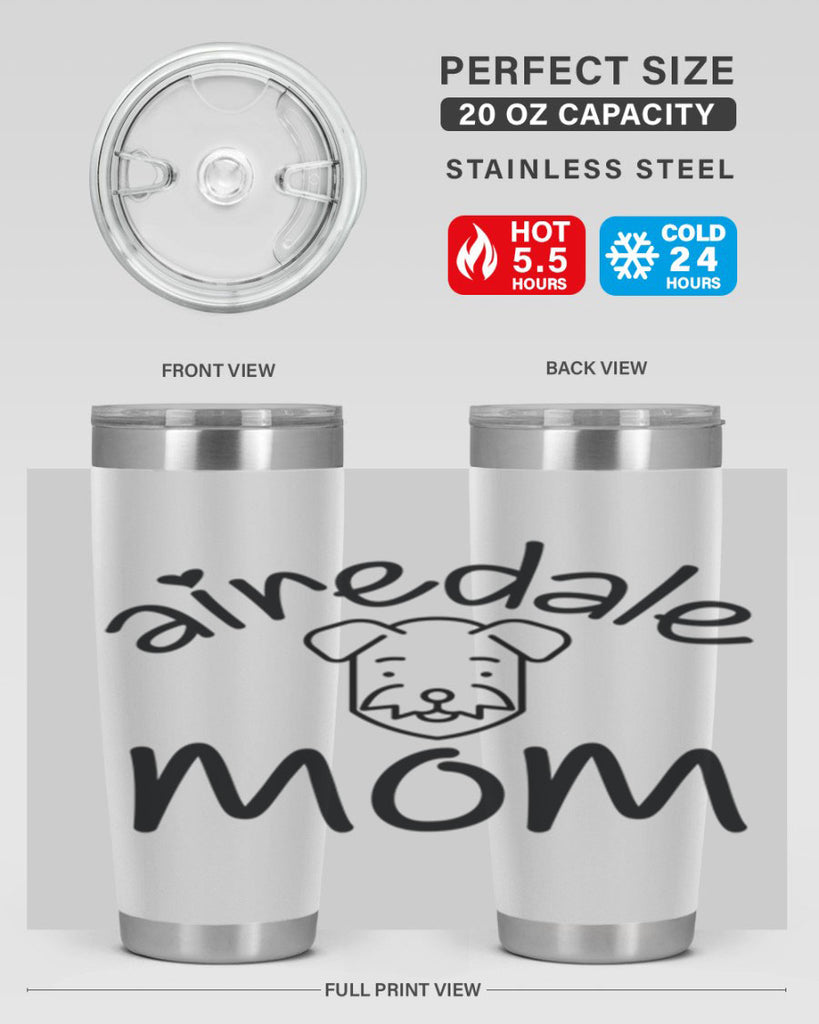 airedale mom 224#- mom- Tumbler