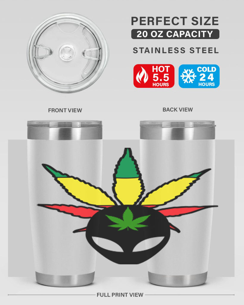 alien cannabis 10#- marijuana- Tumbler