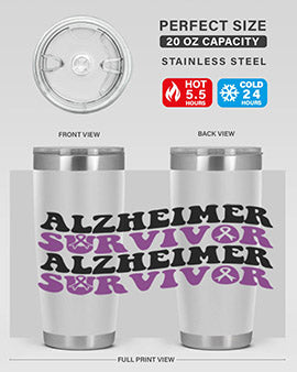 alzheimer survivor 9#- alzheimers- Tumbler