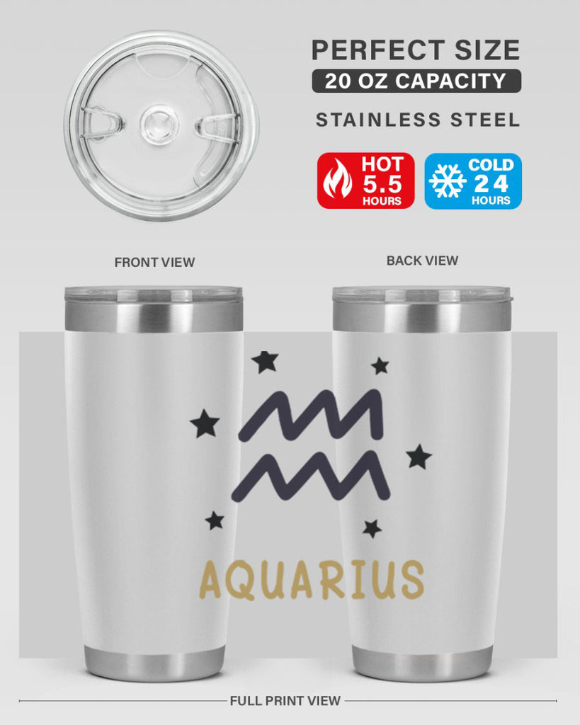 aquarius 83#- zodiac- Tumbler