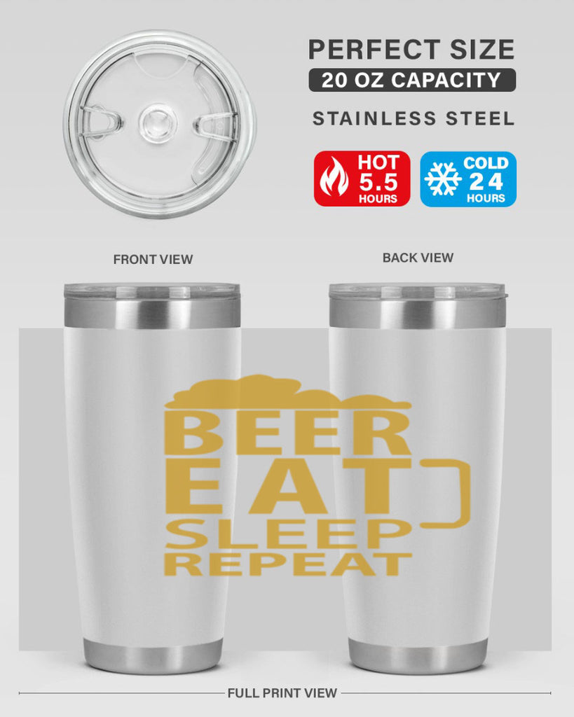 beer eat sleep 109#- beer- Tumbler