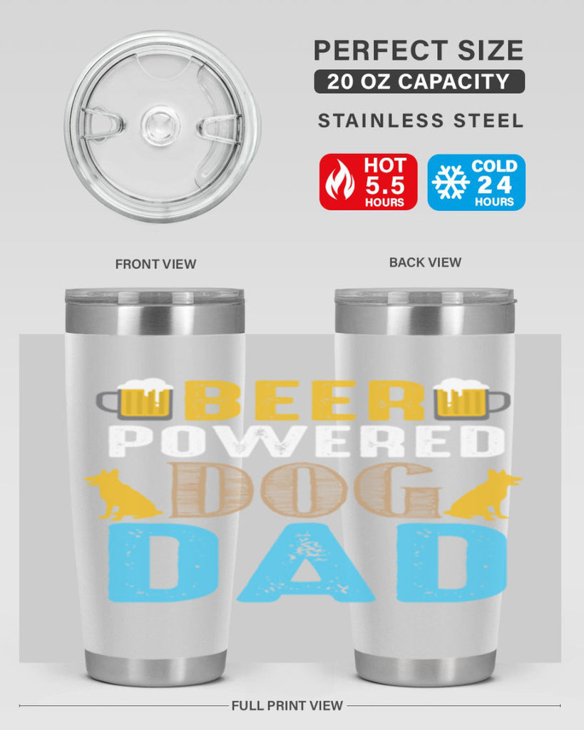 beer power dog dad 145#- beer- Tumbler