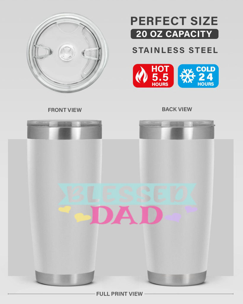 blessed dad 37#- dad- Tumbler