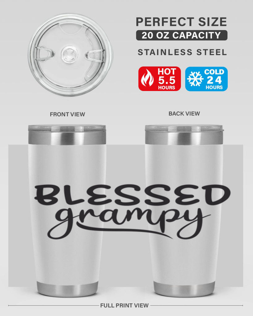 blessed grampy 77#- grandpa - papa- Tumbler