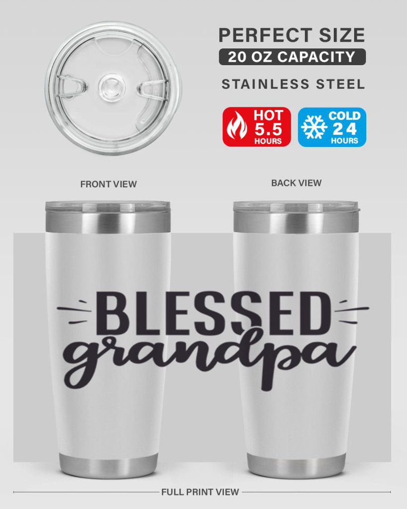 blessed grandpa 74#- grandpa - papa- Tumbler