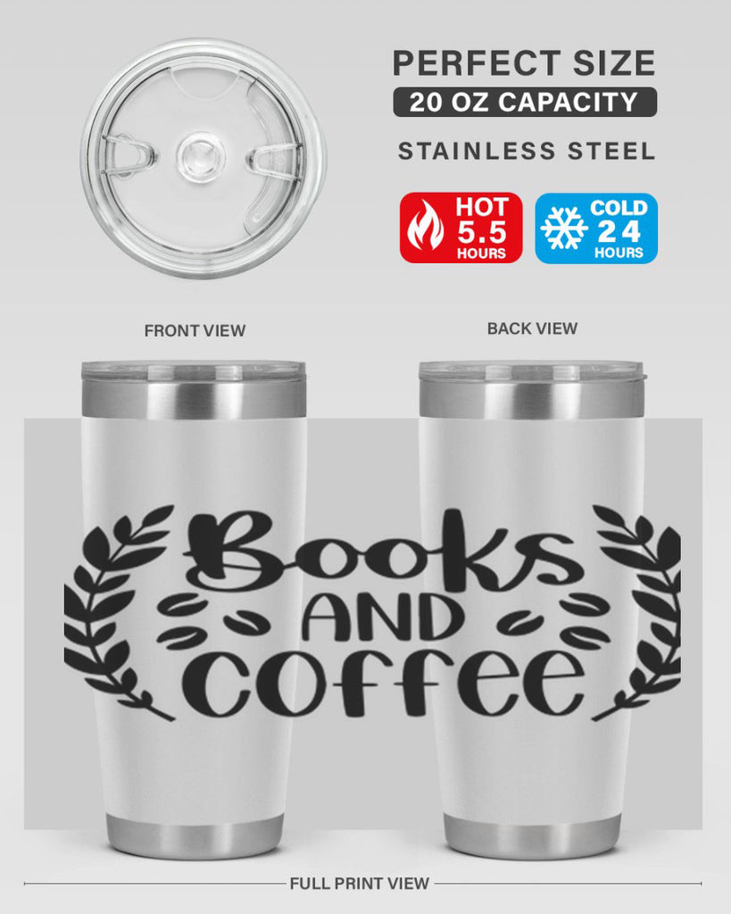 books and coffee 47#- reading- Tumbler