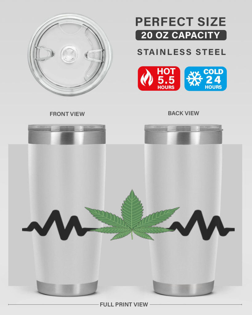 cannabis heartbeat 46#- marijuana- Tumbler