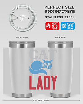 cat lady Style 31#- cat- Tumbler
