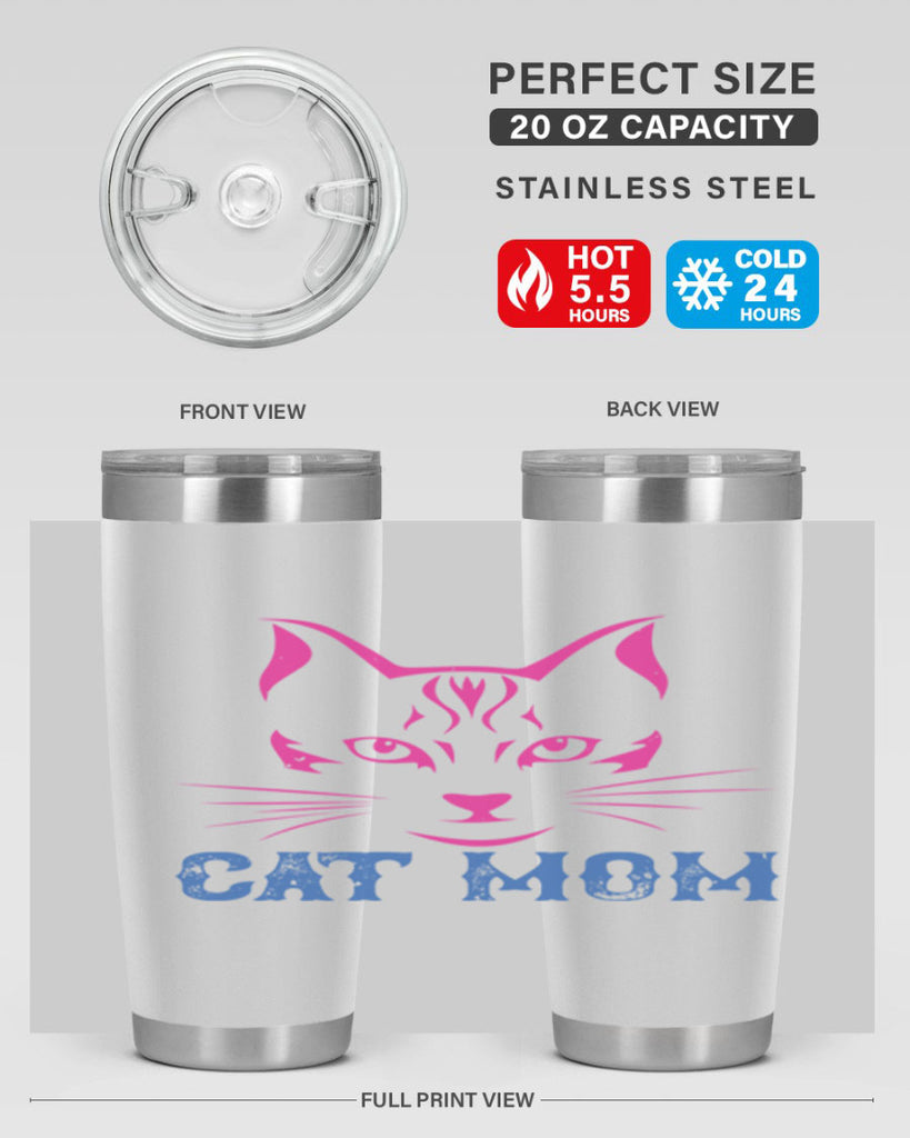 cat mom 195#- mom- Tumbler