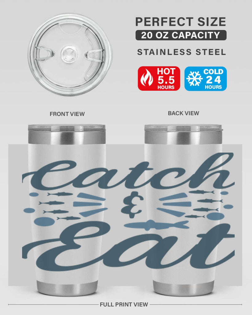 catch eat 173#- fishing- Tumbler