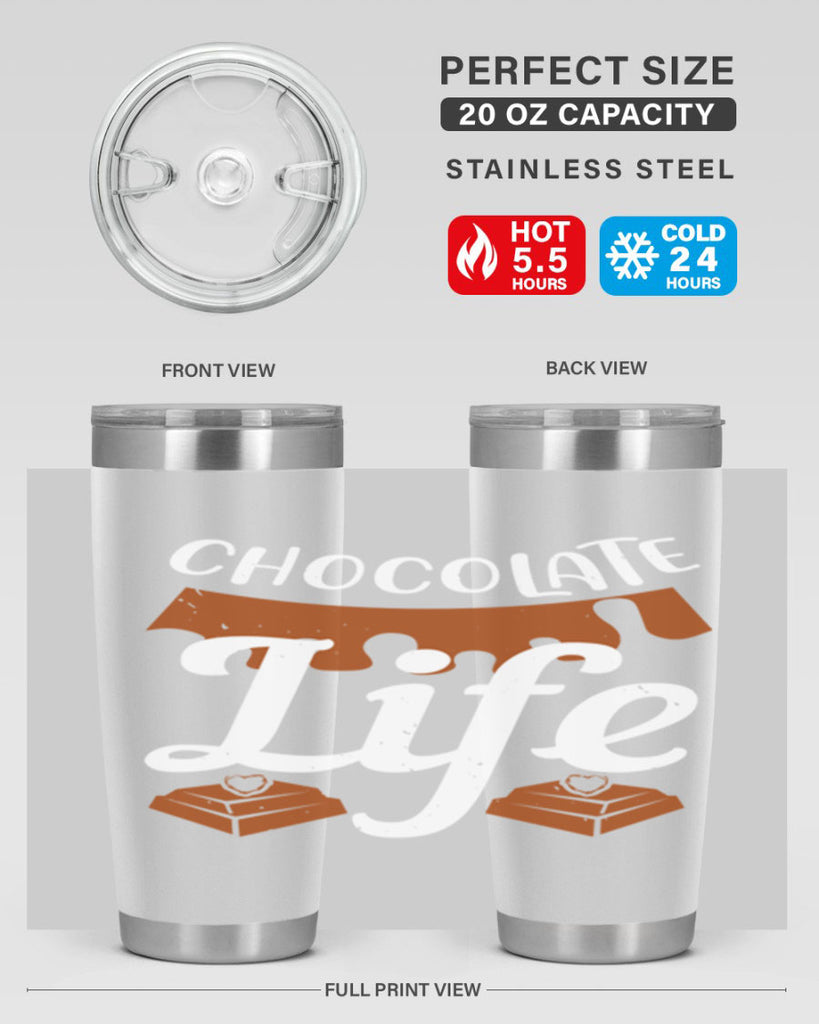 chocolate life 45#- chocolate- Tumbler