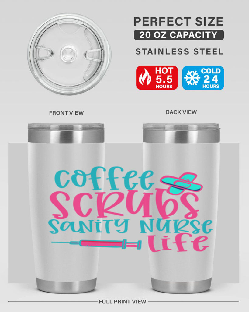 coffee scrubs sanity nurse life Style Style 207#- nurse- tumbler