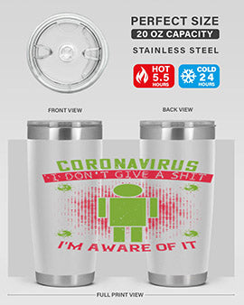 coronavirus i dont give a shit im aware of it Style 3#- corona virus- Cotton Tank