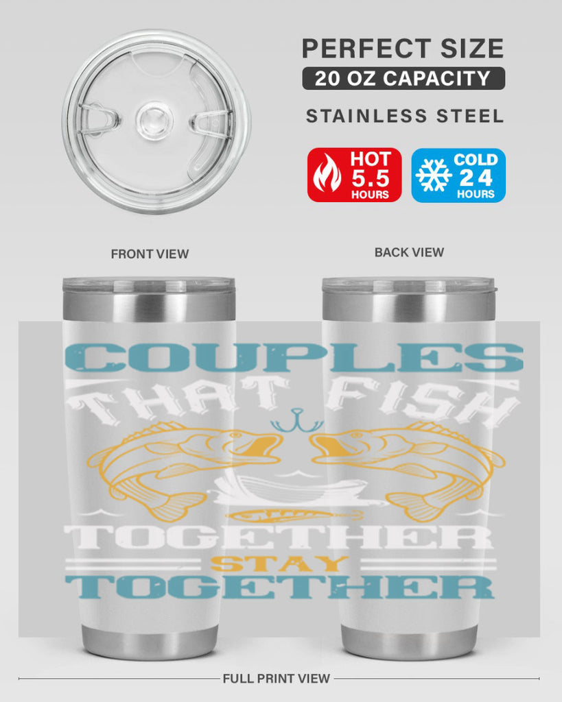 couples that fish together 169#- fishing- Tumbler