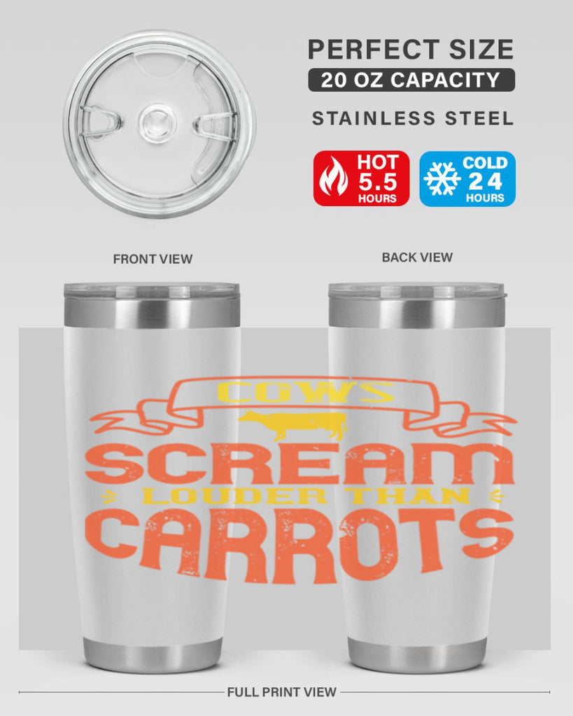 cows scream louder than carrots 71#- vegan- Tumbler