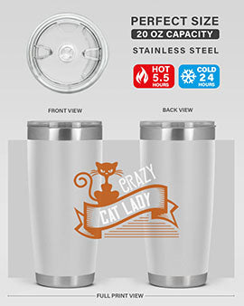 crazy cat lady Style 43#- cat- Tumbler
