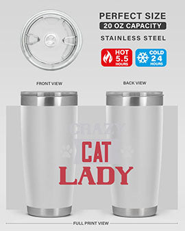 crazy cat lady Style 44#- cat- Tumbler