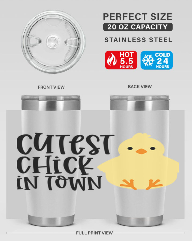 cutest chick in town 61#- easter- Tumbler