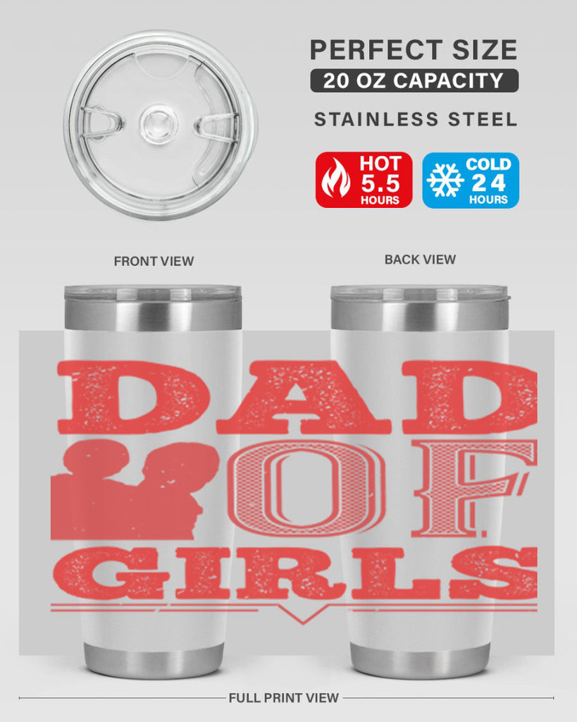 dad of girls 269#- fathers day- Tumbler