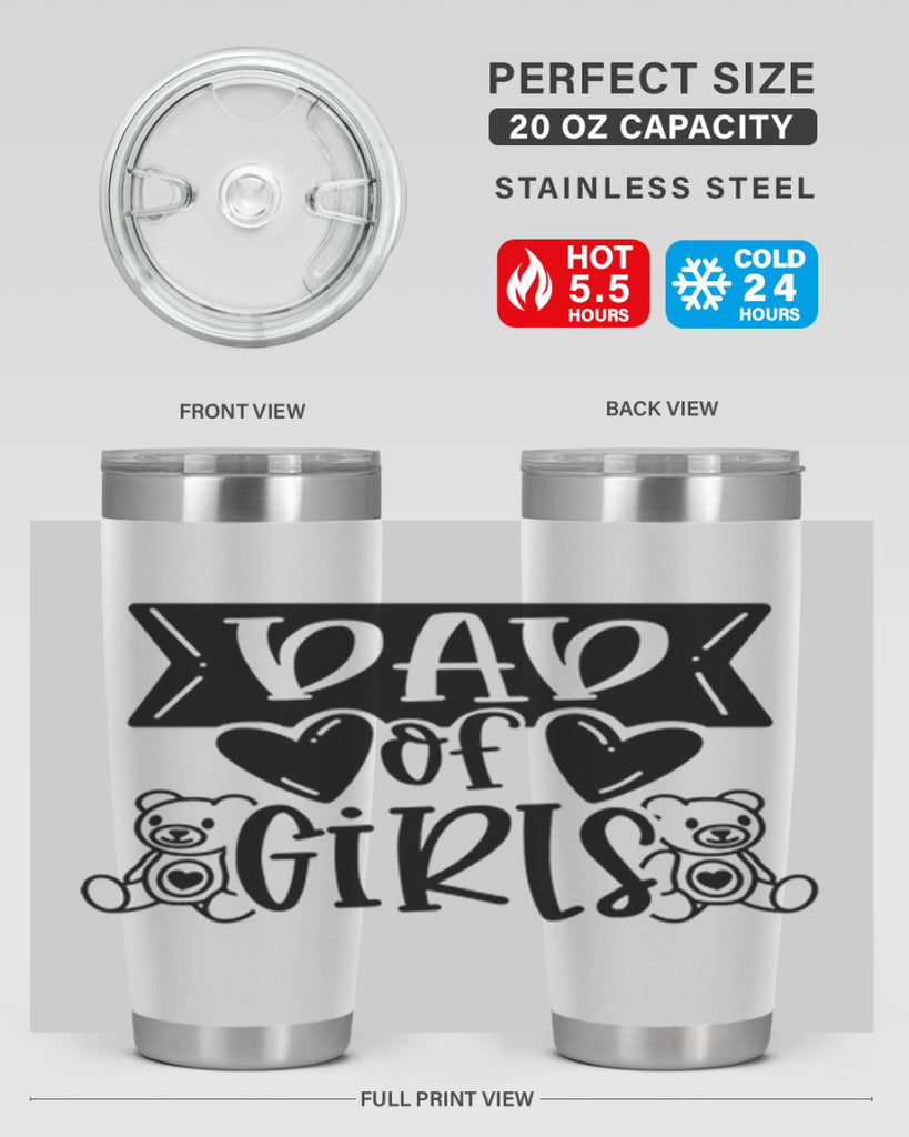dad of girls 60#- fathers day- Tumbler