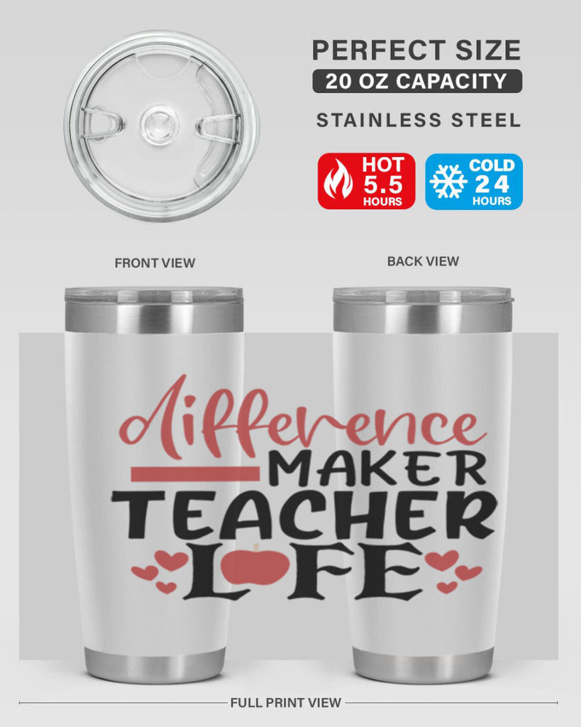 difference maker teacher life Style 118#- teacher- tumbler