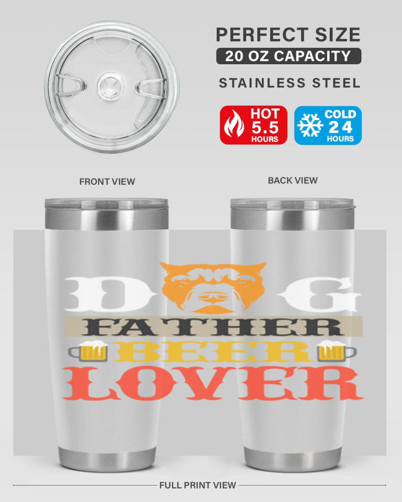 dog father beer lover 116#- beer- Tumbler