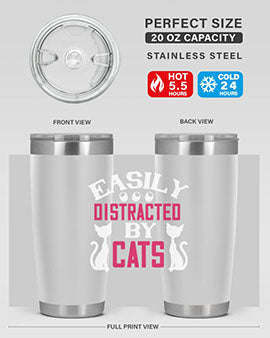 easily distracted by cats Style 46#- cat- Tumbler
