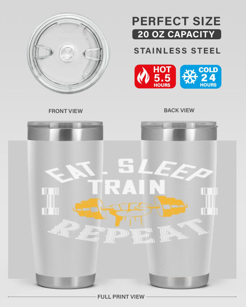 eat sleep train rapid 56#- gym- Tumbler