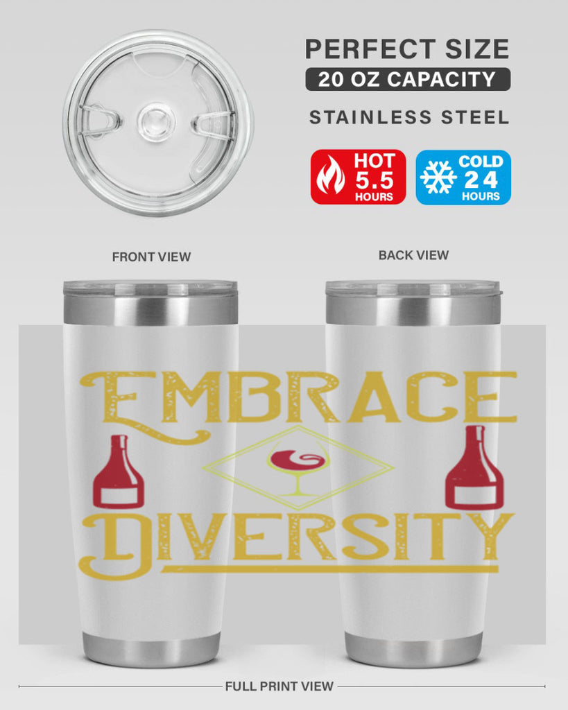 embrace diversity 218#- wine- Tumbler