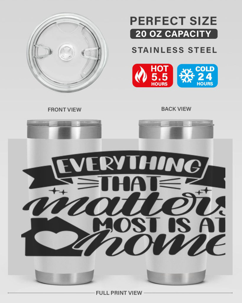 everything that matters most is at home 20#- home- Tumbler