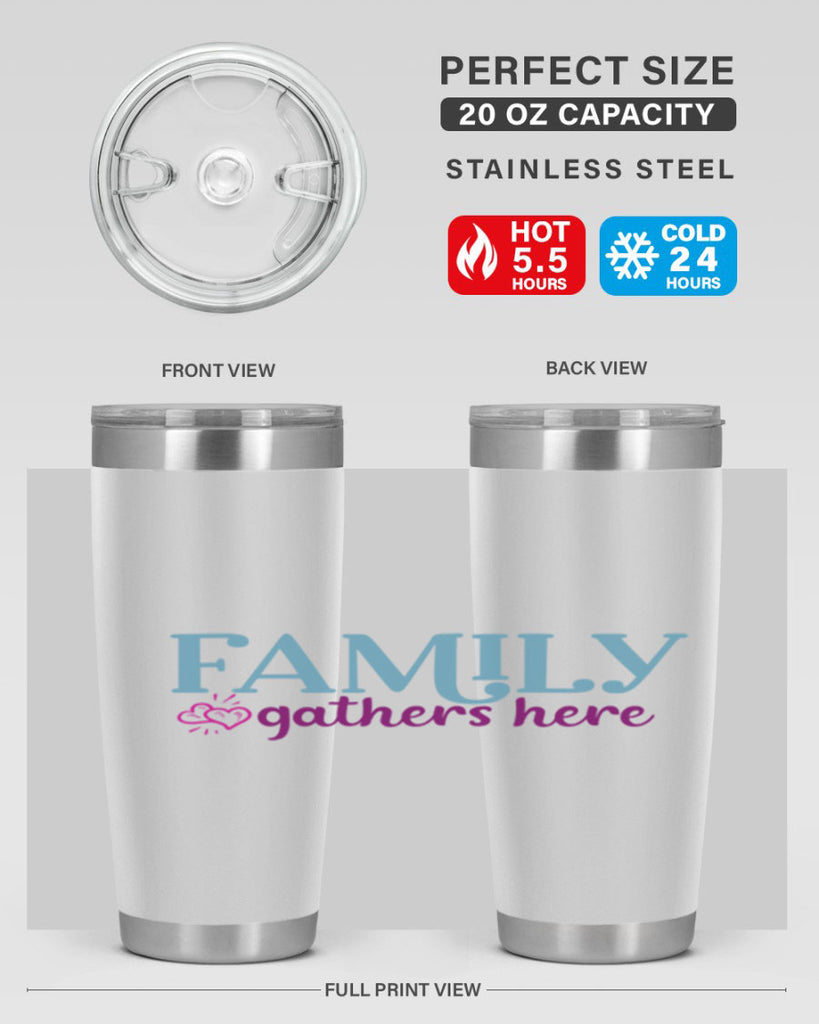 family gathers here 40#- family- Tumbler