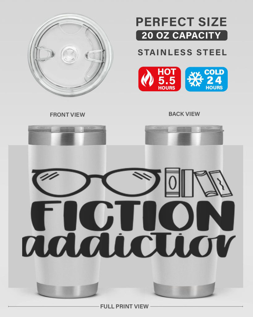 fiction addiction 40#- reading- Tumbler