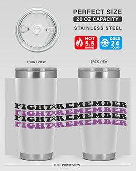 fight remember 142#- alzheimers- Tumbler